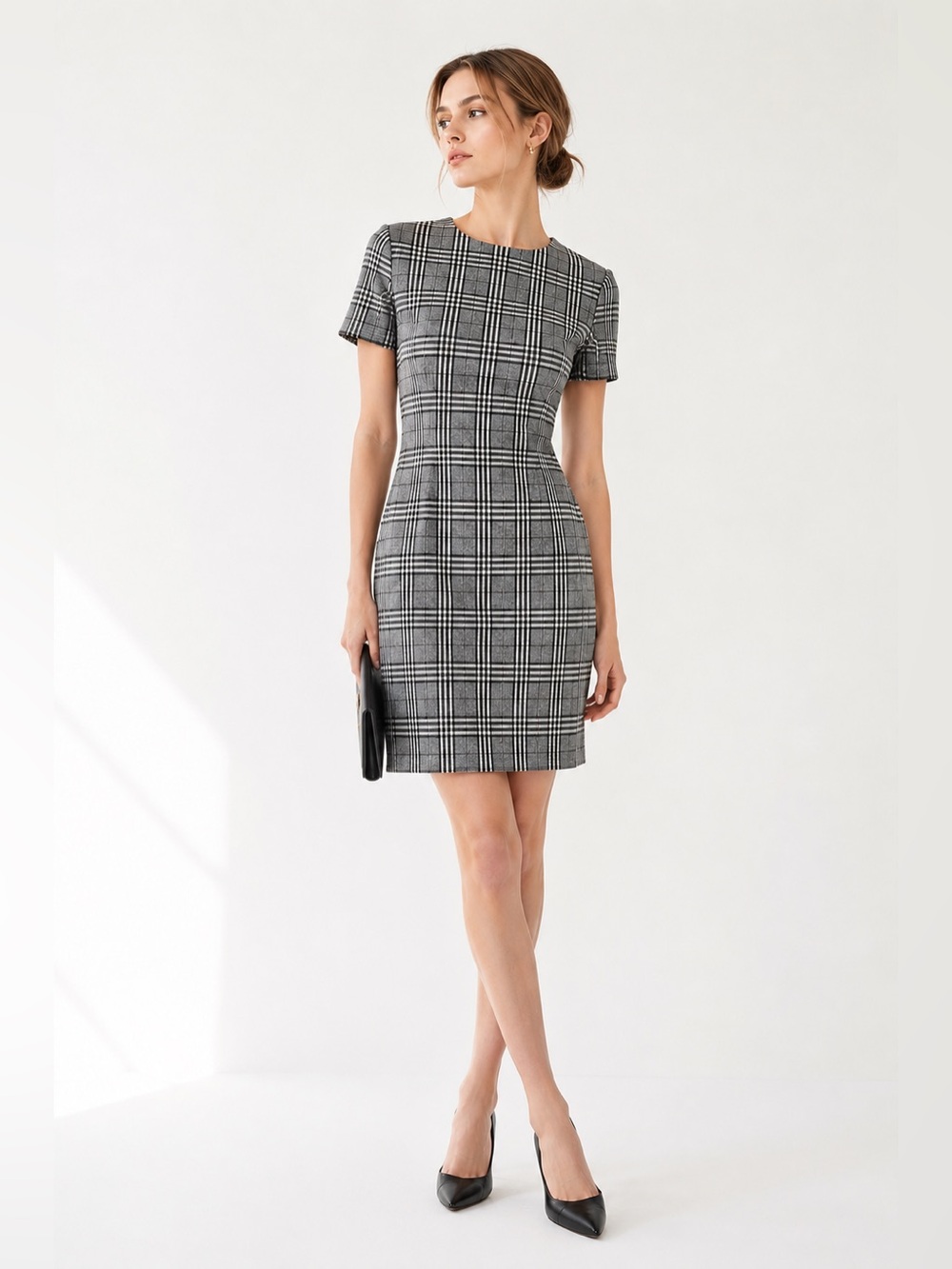 Calvin Klein Plaid Sheath Dress | Size 6 | Workwear Chic Corpcore